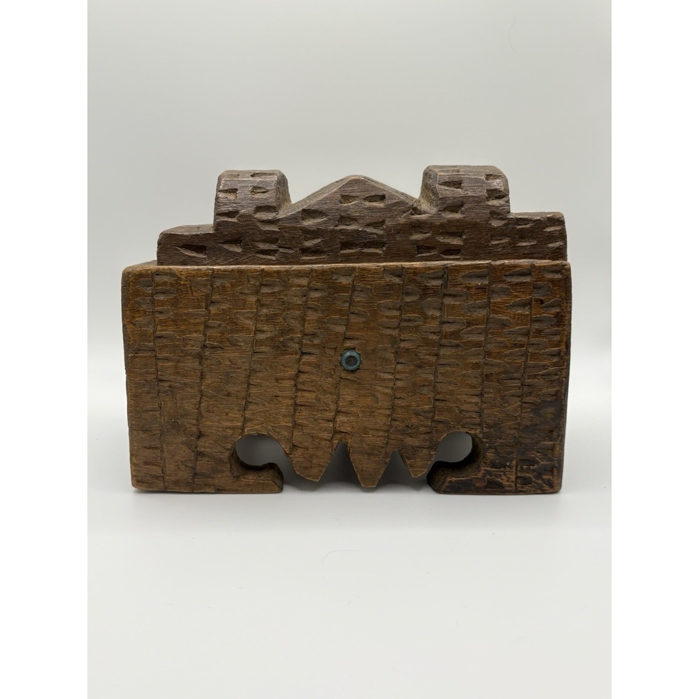 Antique Indian Hand-Carved Ritual Stash Box - Secret Sliding Lid - 1930s - 1950s
